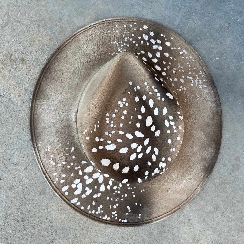 Deer fawn rancher style cowboy hat western boho wide brim hat